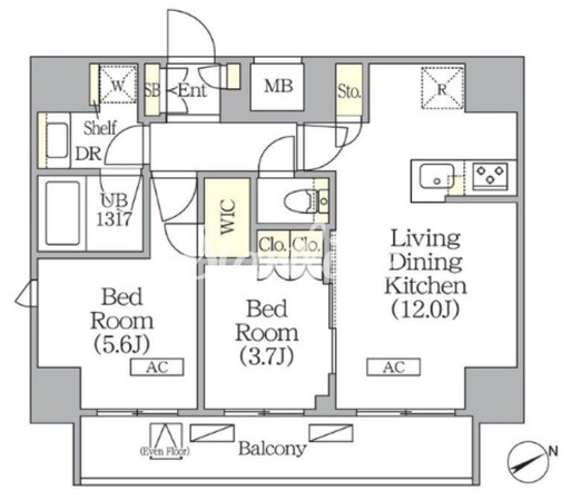 ジオエント町屋の物件間取画像